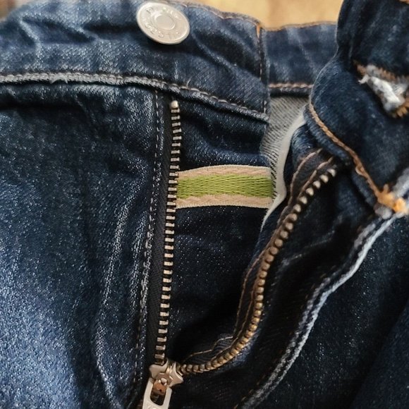 Anthropologie Pilcro The Vintage Straight Jeans Sz 27 Distressed Dark Wash NWOT - Picture 7 of 12